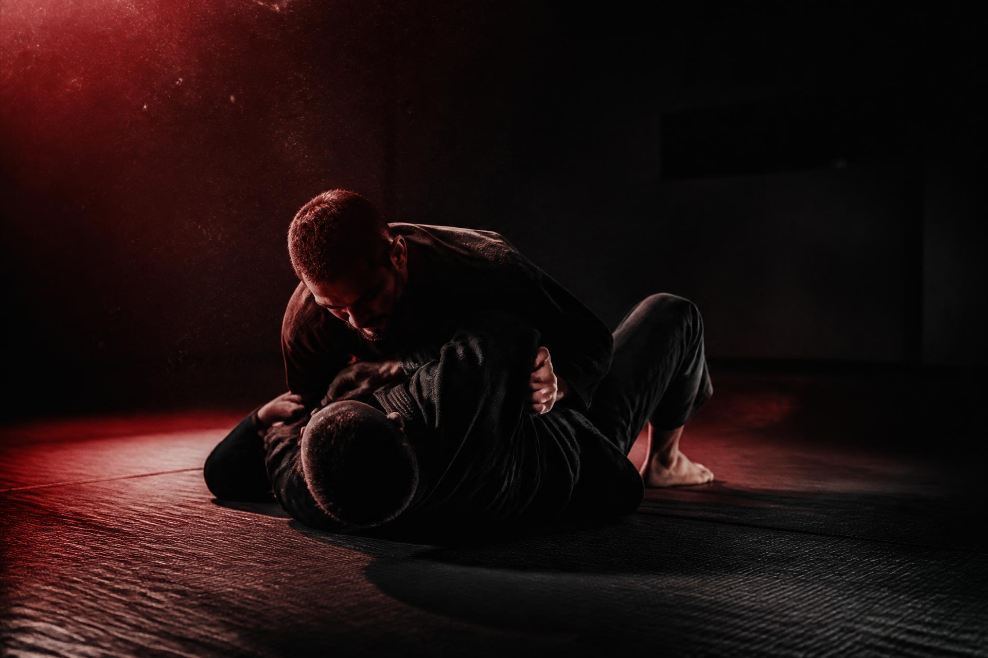 Entraînement de Jiu-Jitsu Brésilien sur les tatamis du club de Jouy, près de Chartres